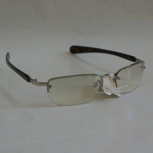 NWT semi-rimless clear tinted mirrored lens combo frame eyewear